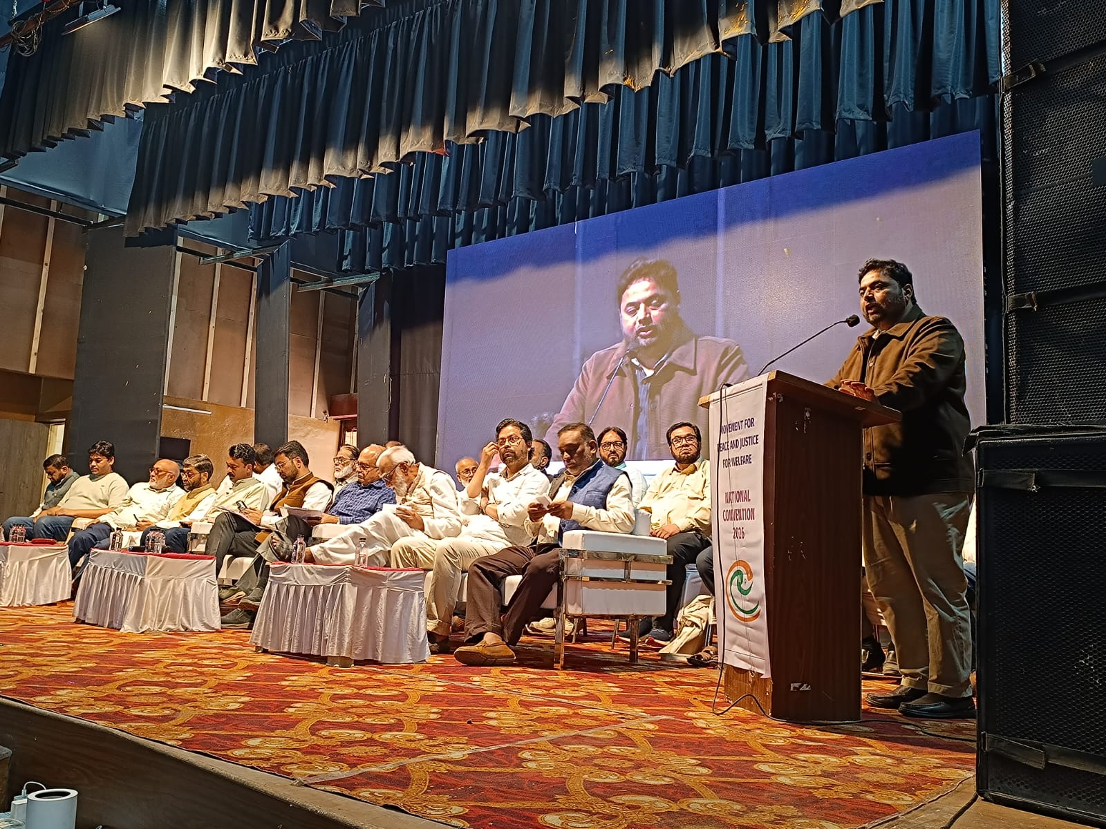 Mr Salman Mukarram speaking on education and healthcare