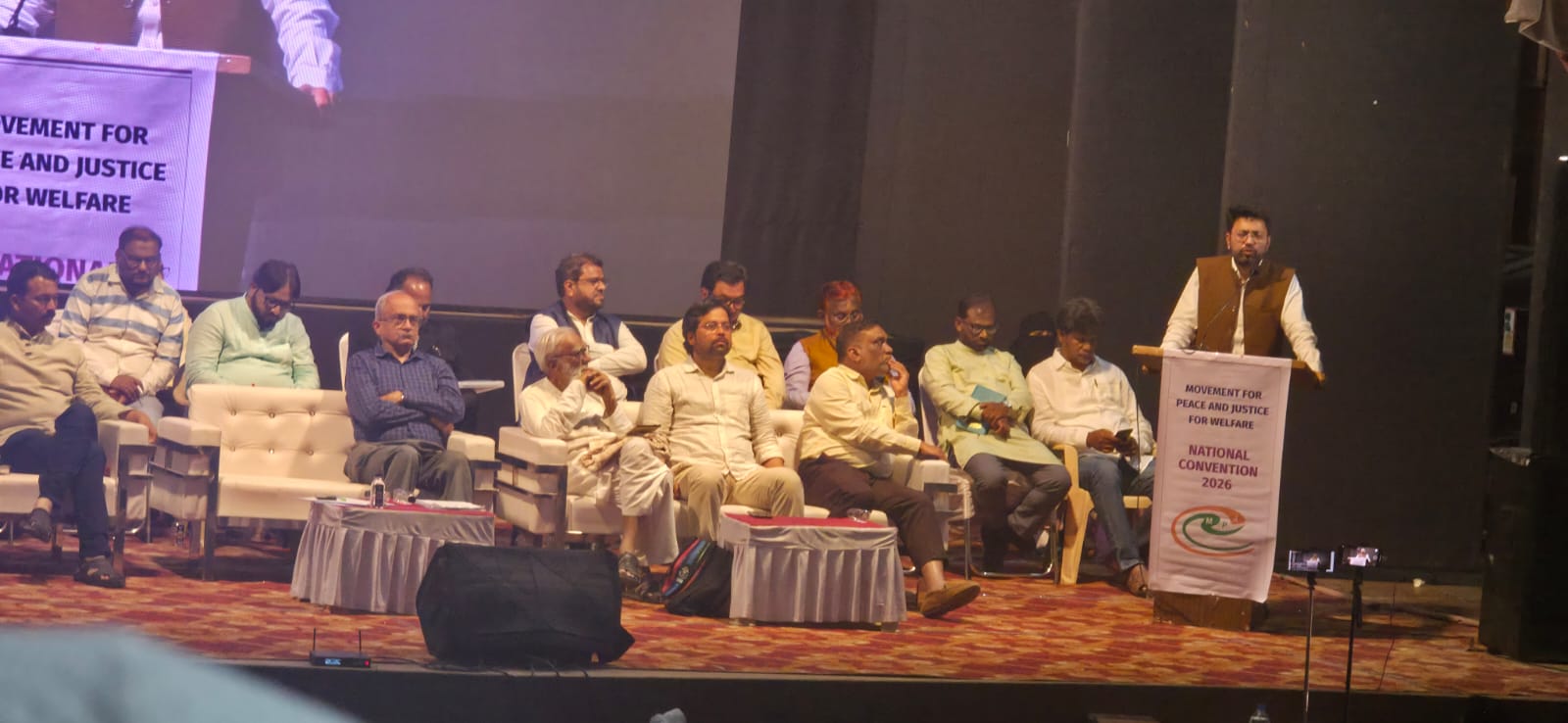 “Mr Wasiq Nadeem Khan, National Secretary, APCR, addressing the MPJ National Convention